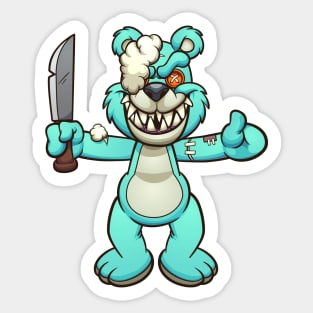 Evil Teddy bear Sticker